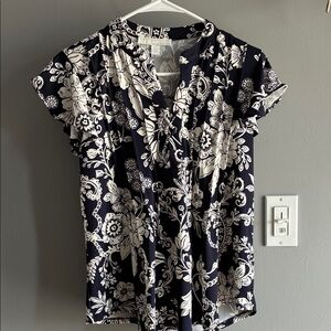 Juniper Lime Floral Print Women's Top